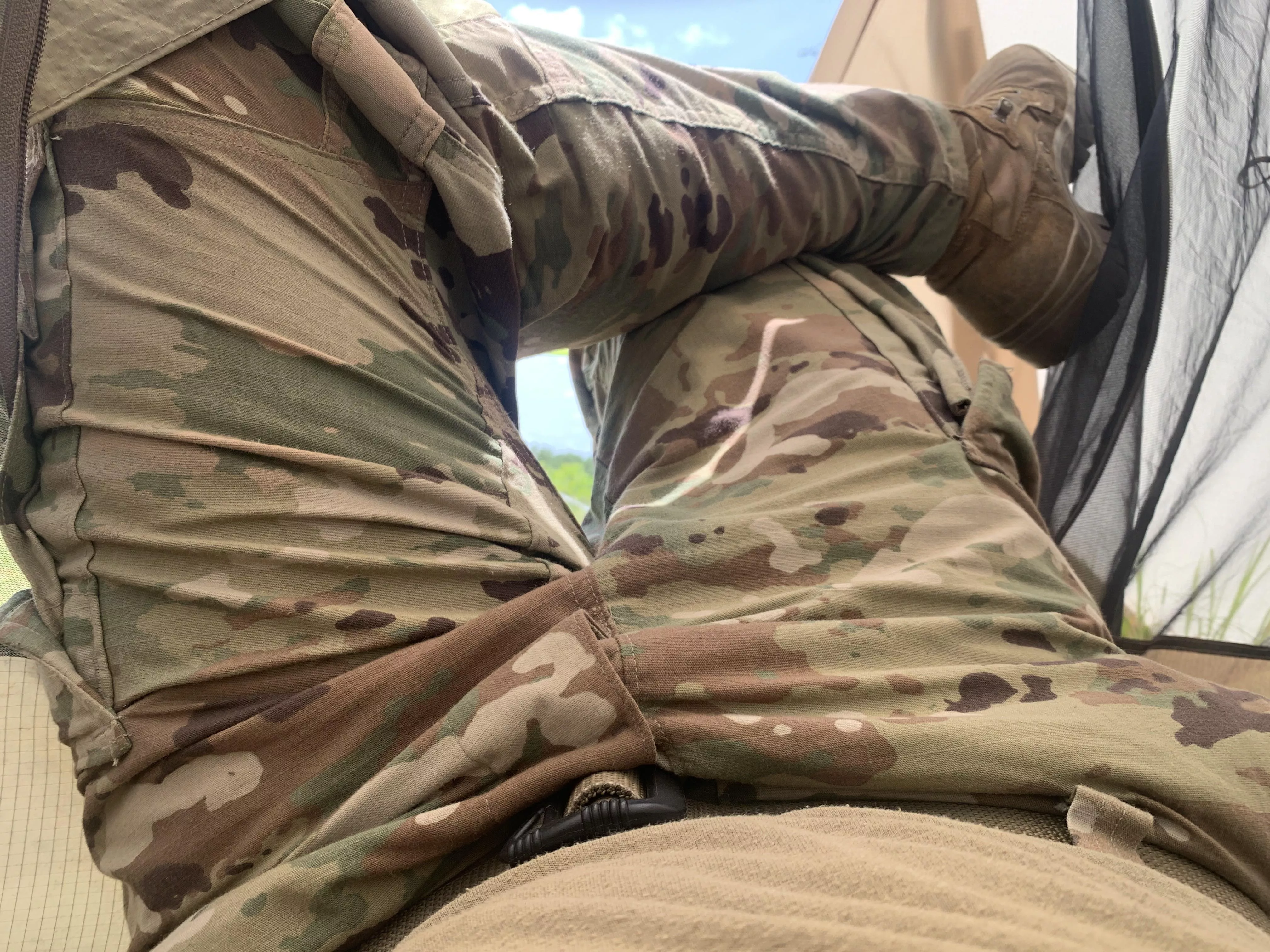 Since I’m wearing camouflage just pretend I’m not wearing any pants.