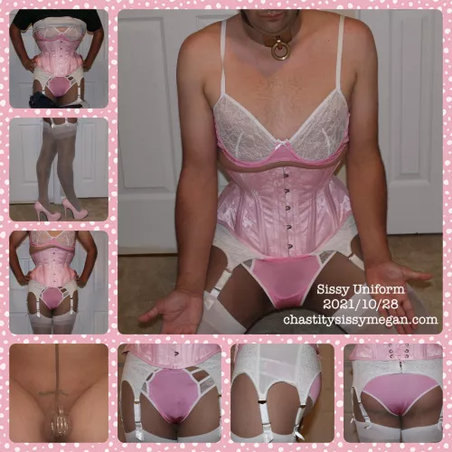Sissy Uniform and Chastity 2021/10/28