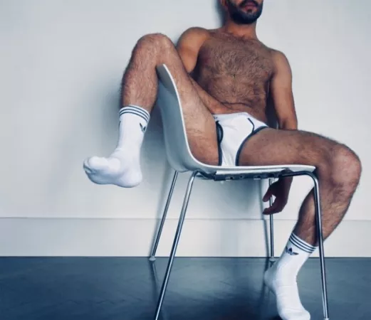 Sitting on the chair