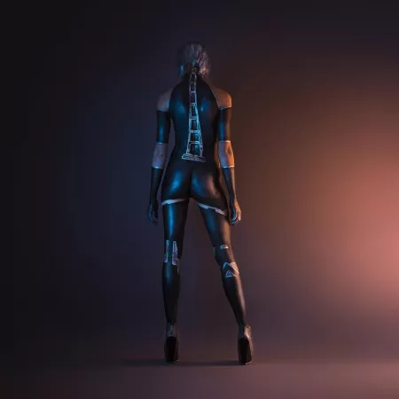 Skin tight suit? Or body paint??