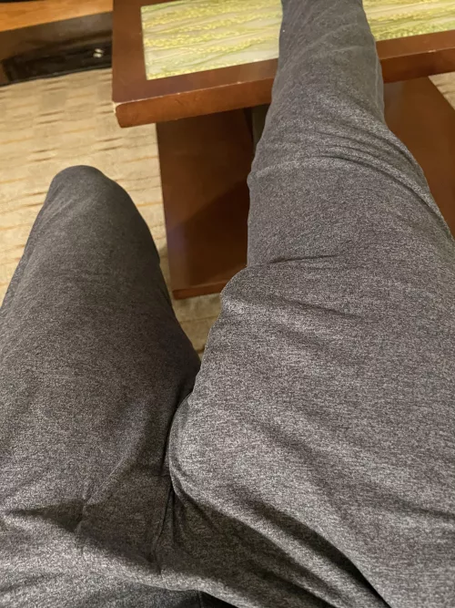 So hard it’s trying to burst through the pants