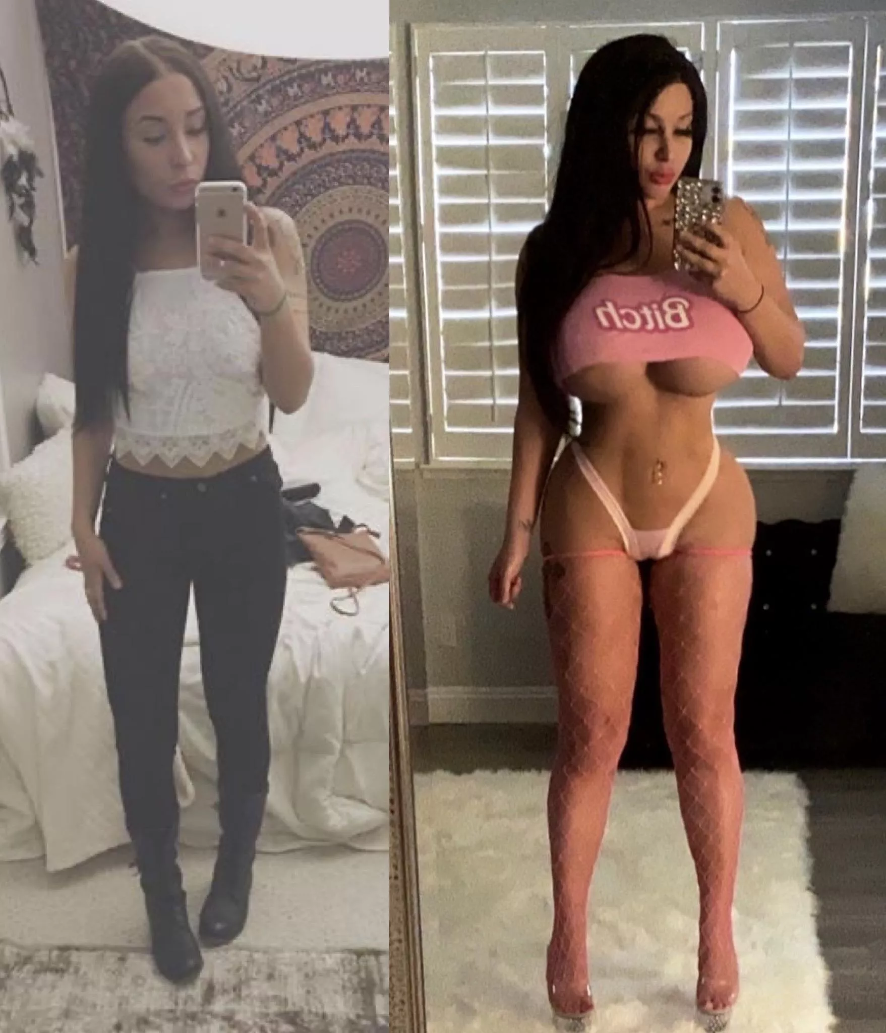 ��??So porud of my transformation over the years I love being a bimbo (OC)