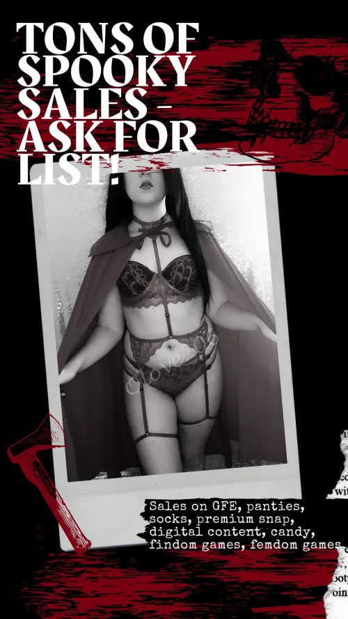 🎃 SPOOKY SALES! 👻 Tons to offer all season long- ask for my sale list, video list, or drawers! 🤍 we’ll have a gourd time together 😎 Kik @LivL206 [selling]
