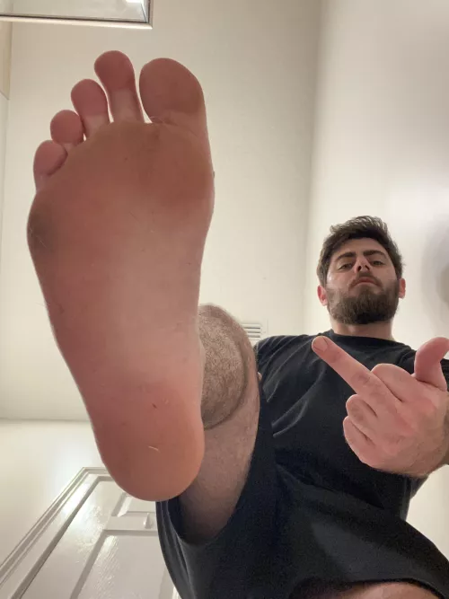 Start with my foot and work your way up my leg to my cock and ass 😏