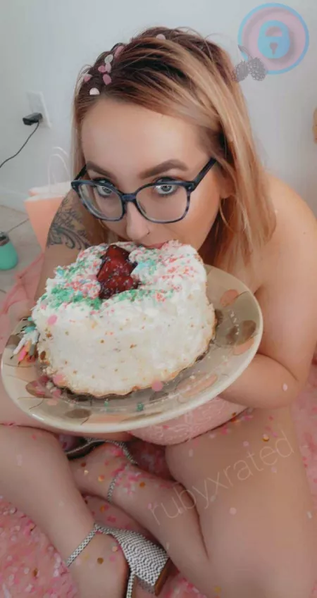 Strawberry blonde and her strawberry shortcake