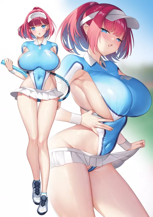 Tennis player teases her attractive power (hamada pochiwo) [Original]