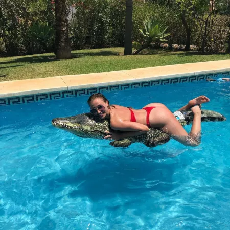 That's one lucky crocodile...