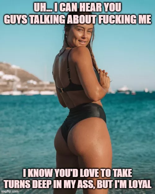 That's what she gets for letting all that ass hang out