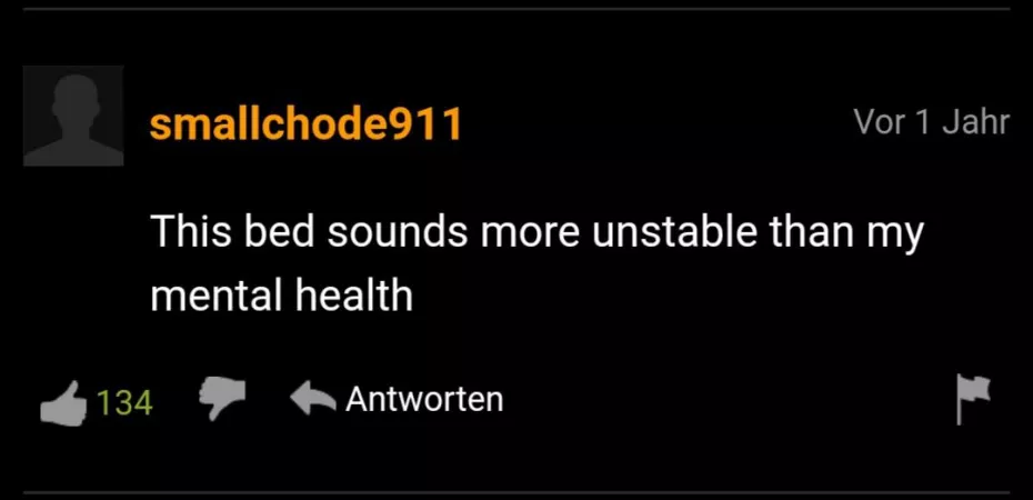 The bed did sound bad.