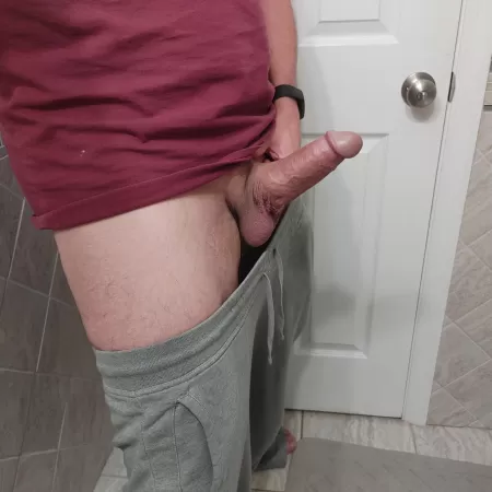 Thick cock, heavy balls.