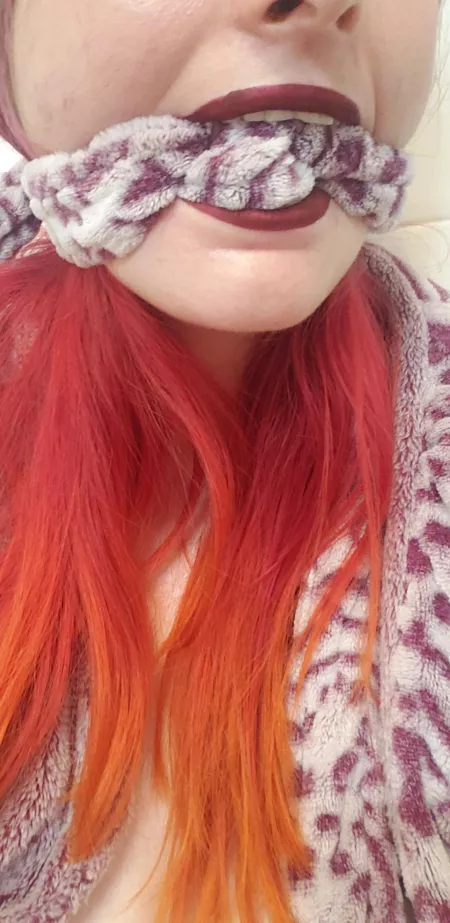 Think I need a better gag to keep me quiet 🥺