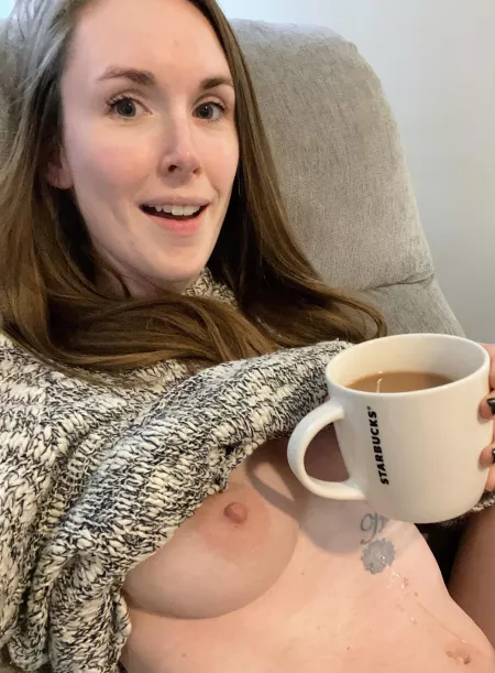 This is my look of surprise as I spill my afternoon coffee down my body 😅