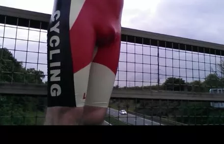 This latex skinsuit may be a little bit tight (not OC)