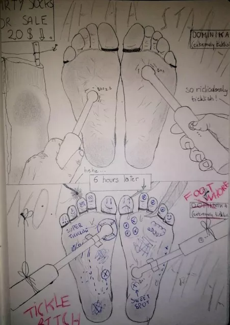 Tickling the captive girl