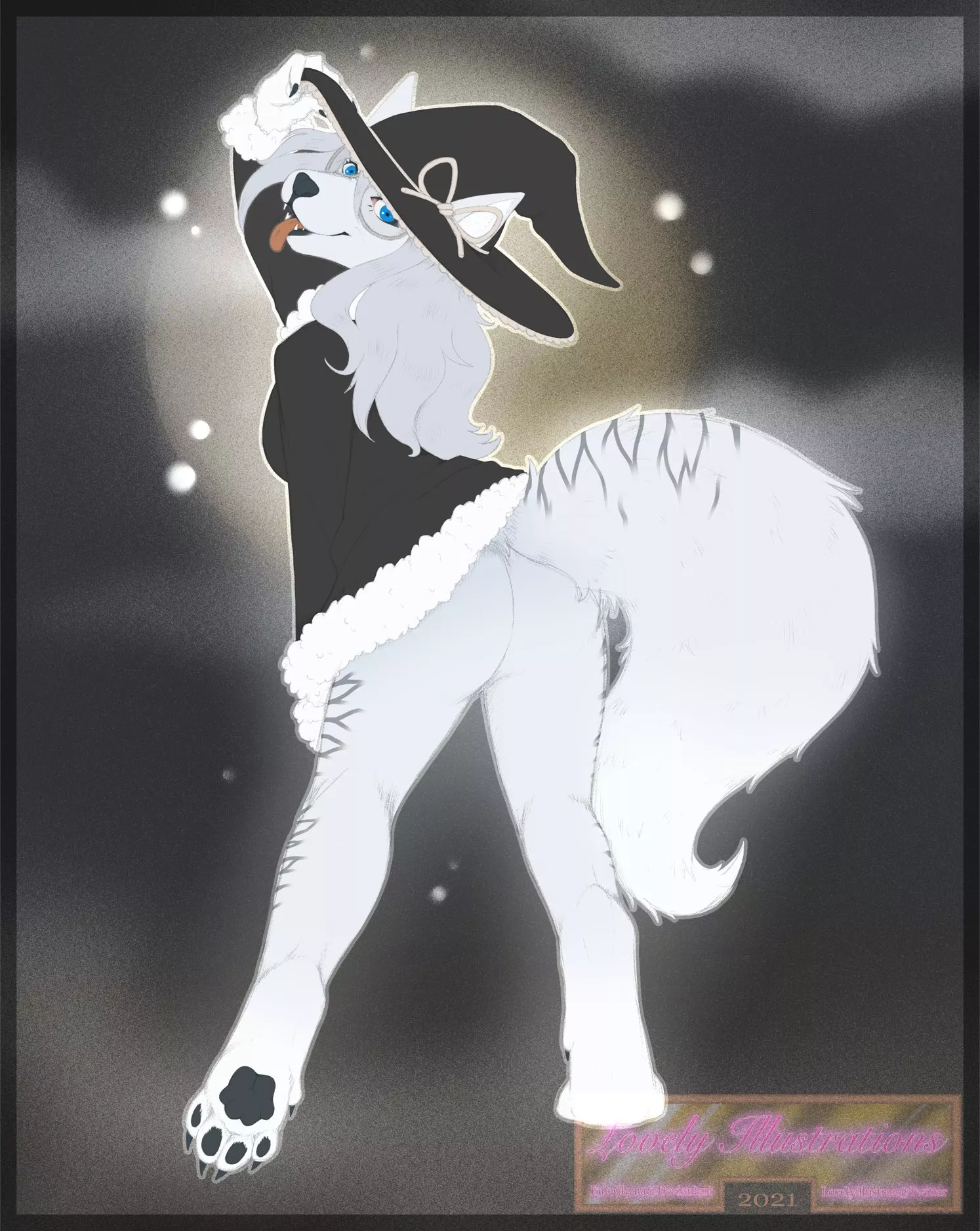 Time to get spooky wolfy sketch commission! By me. ♥
