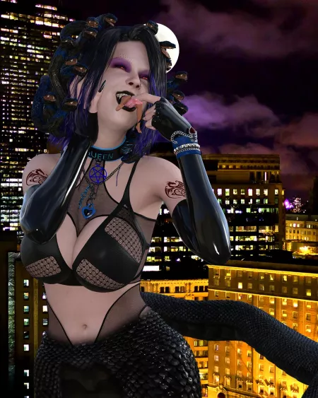 To be fair, her profile said she ALWAYS swallows on the first date. It's not her fault guys never scroll past that line to see her height ;) (OC, 3D)