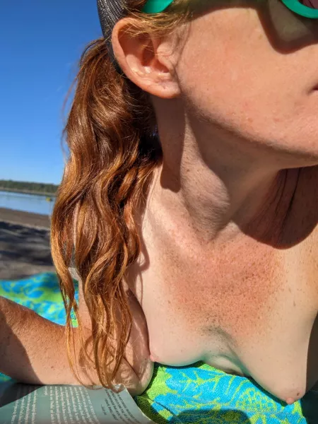 Took advantage o(f) the nice weather and went to the beach.