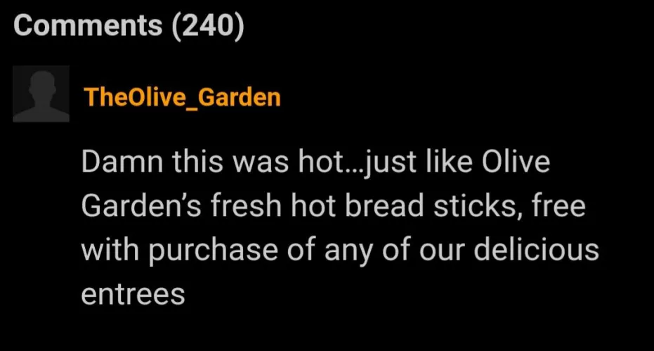 Top comment on the video