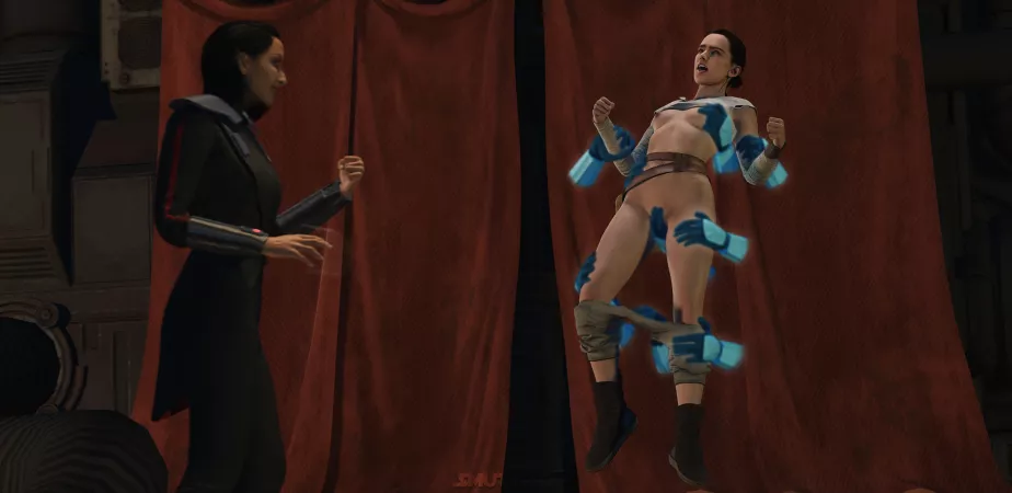 Trilla uses the force on Rey (Smuttilo) [Star Wars]