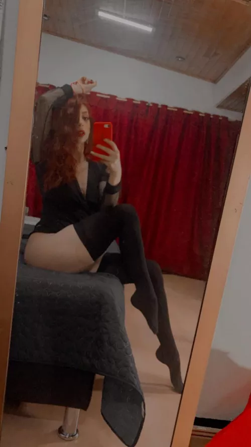 Trying on an outfit for tonight’s date