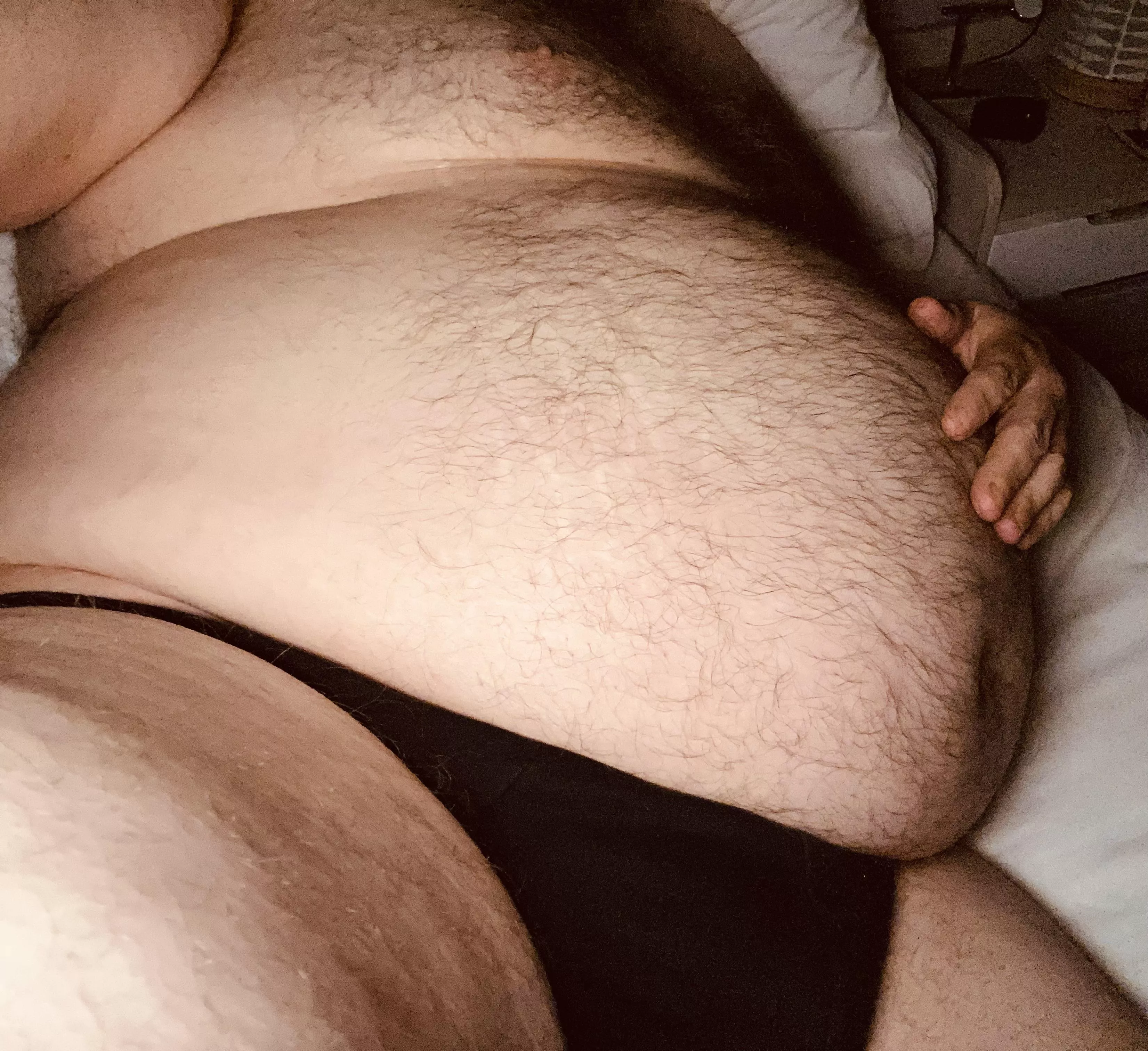 Two days into this super tight pair being stretched across my big sweaty ass and my big hanging balls. They’re going to smell so good….