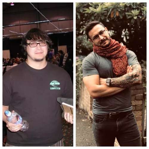 Used to be a 320 lbs gaymer. Wanted to get laid so finally decided to change! 215 lbs now 🎉