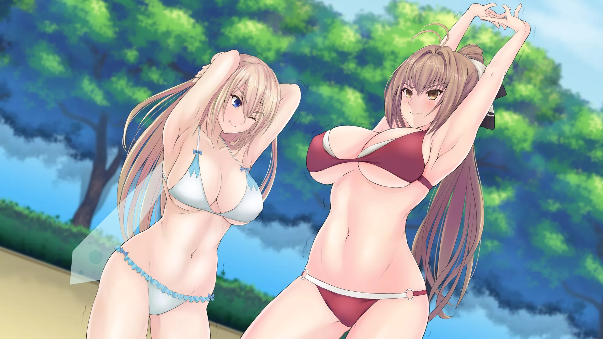 [Wallpaper] Sylphy and Isuzu Sento from Amagi Brilliant Park