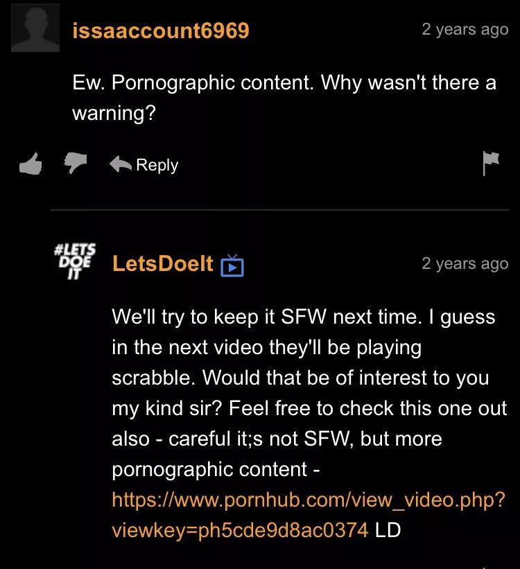 Warning: Pornhub videos may contain pornographic content