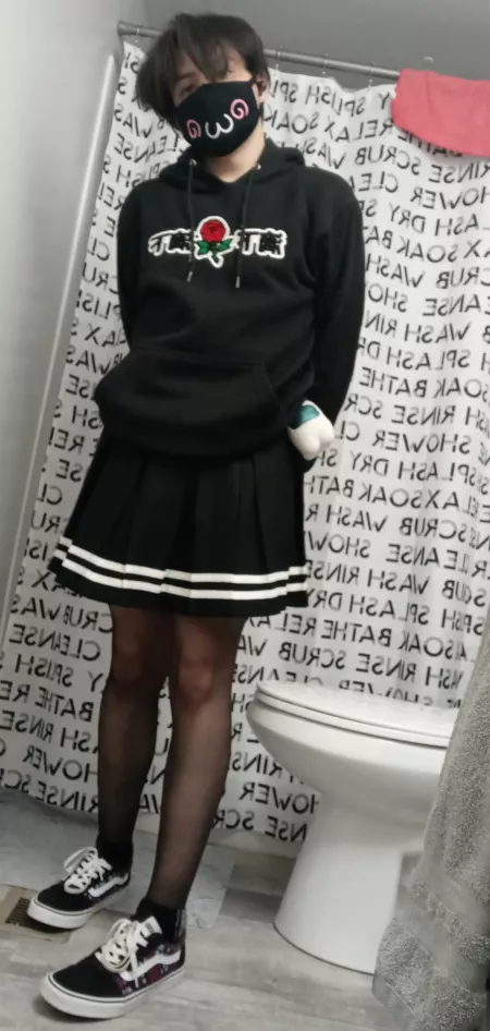 Wearing this to school for the first time!! Wish me luck🥺💖