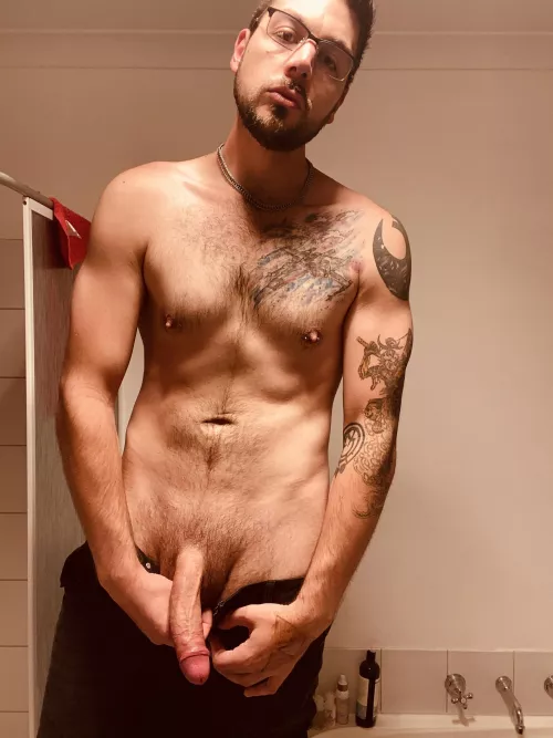 Went and got my nipple pierced on a whim yesterday. How’s it look? (: