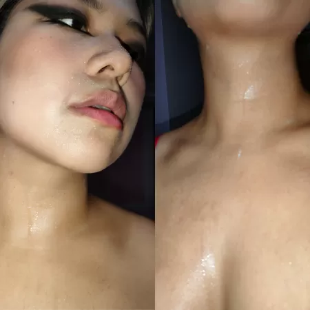 wet from forehead to butt 😝