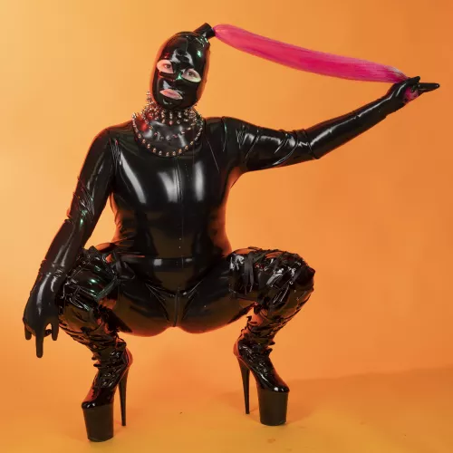 When a hood completes the total encasement look 🖤