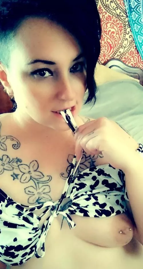 Woke up wanting my titties sucked