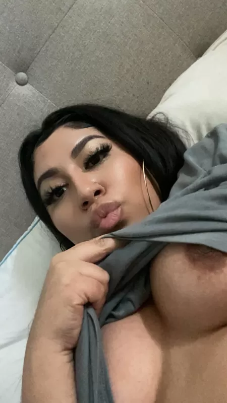 Would you cum on my face or my pretty titties? 😈
