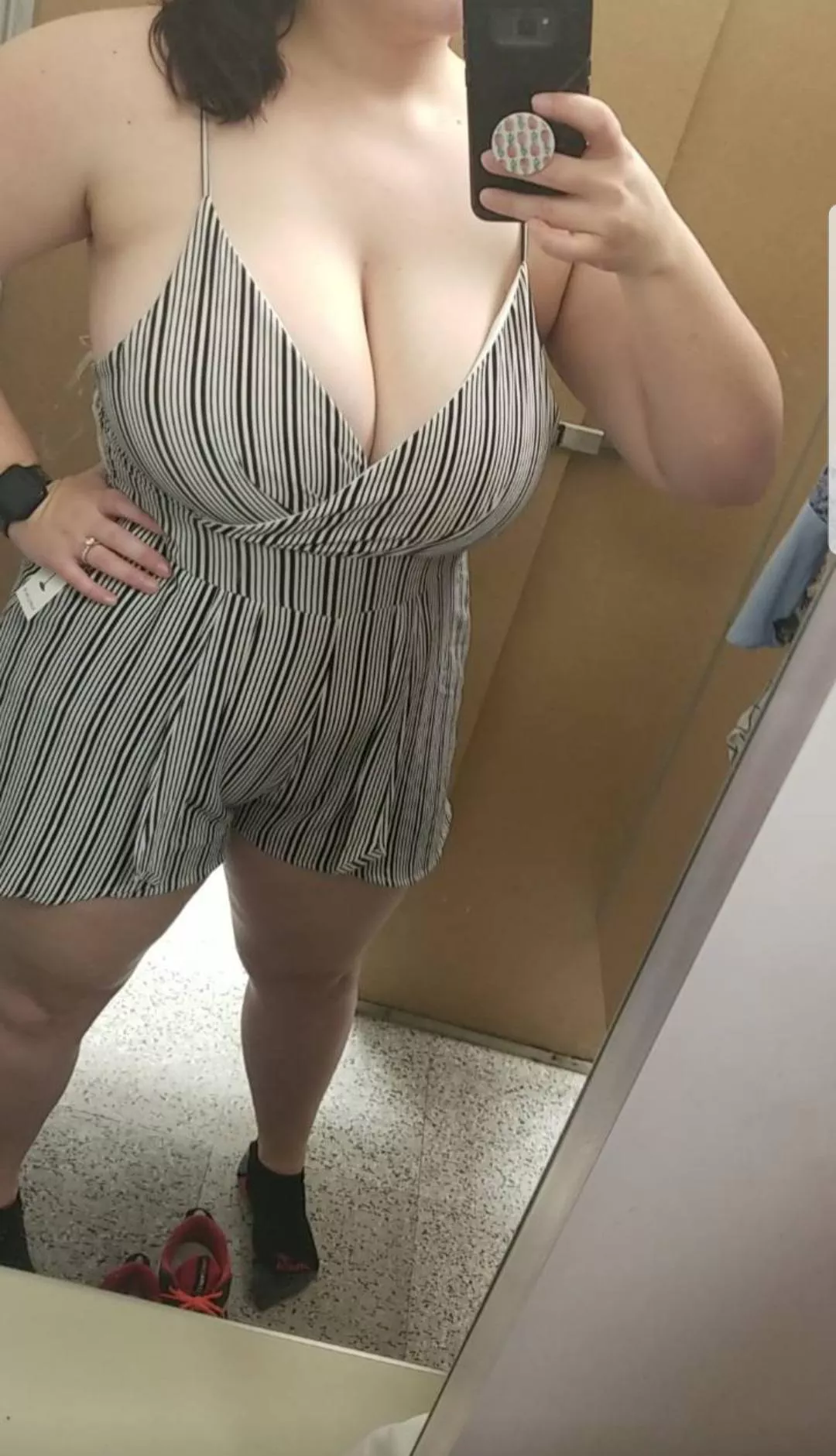 Would you help me slide this romper off for me?