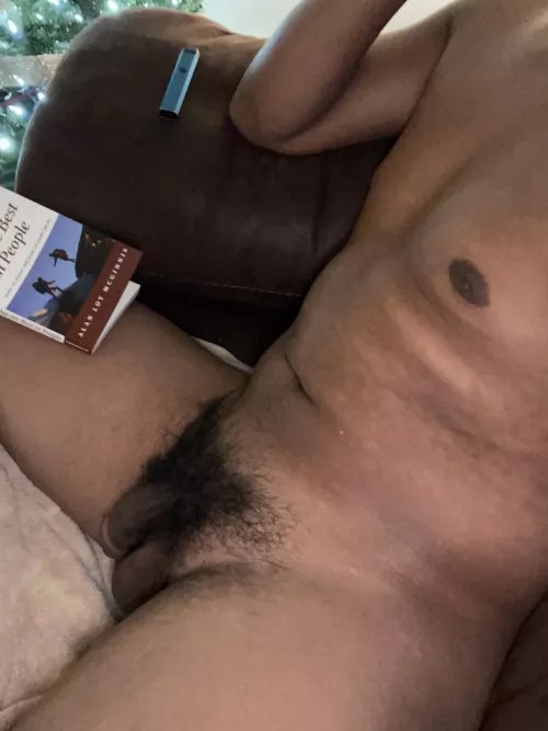 Xmas lights a good book and silence. What a great way to end the day.