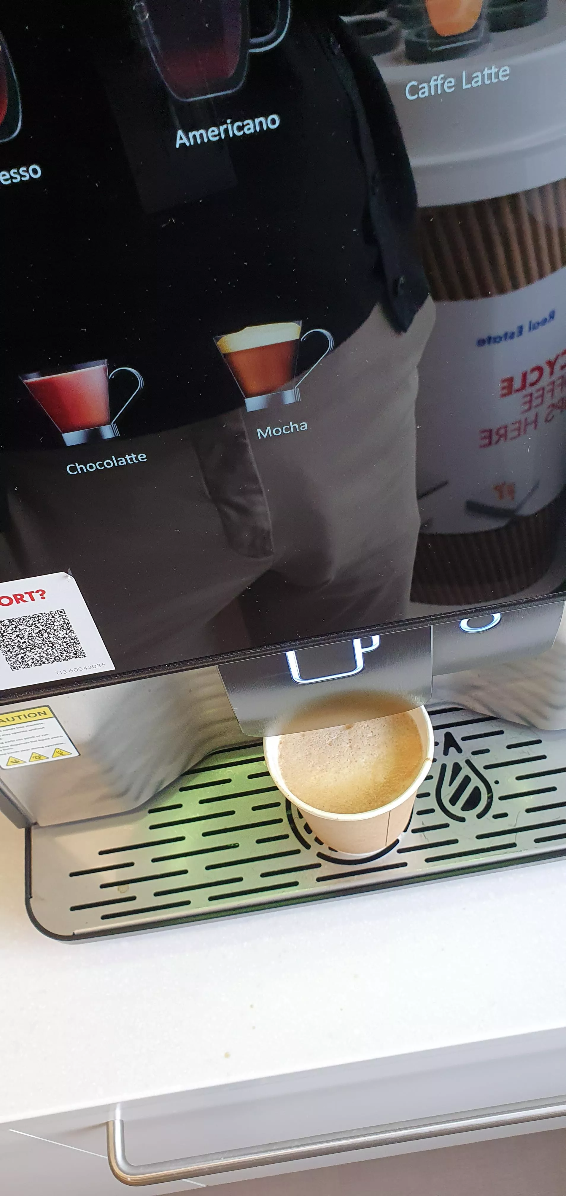 You find me at the coffee machine at work like this. What do you do?