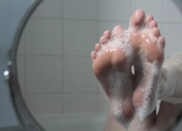 You like wet, shiny feet?