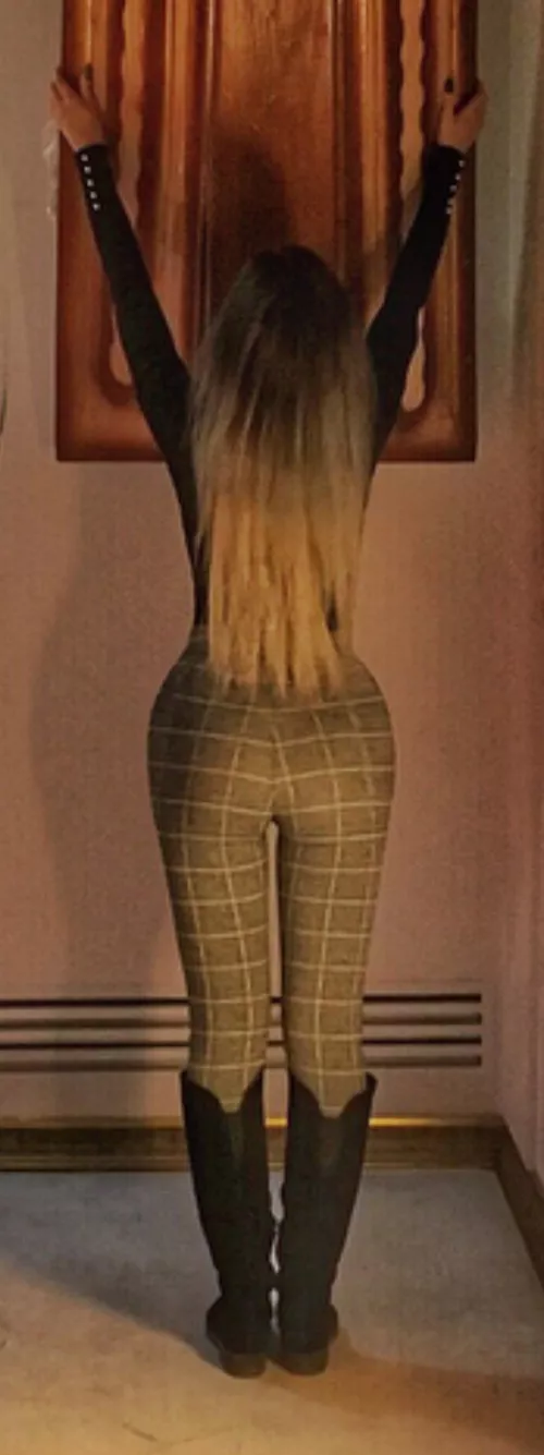 Your favorite teacher ready for some action from behind