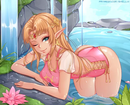 Zelda Swimsuit Waterfall Pond (Shellvi) [The Legend Of Zelda]