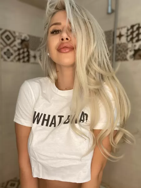 I've got something to show you. It's a surprise, and you're going to have to undress me to find it.